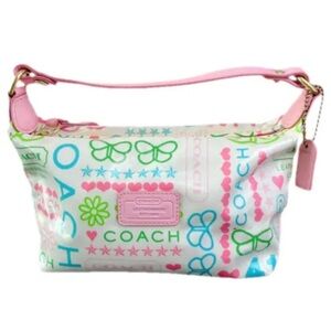 Vintage COACH Y2K Butterfly Graffiti Handbag